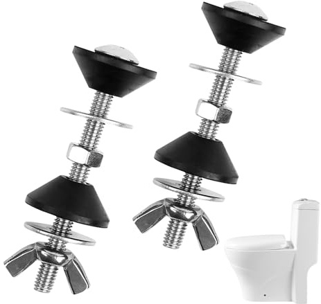 2PCS Toilet Tank Screws, Toilet Tank Bolts Toilet Pan Fixing Fitting Toilet Tank Bolts Toilet Tank Fixing Kit Tank Screws Toilet Unassembled Toilet Cistern Fixing Bolts for Toilet Bidet