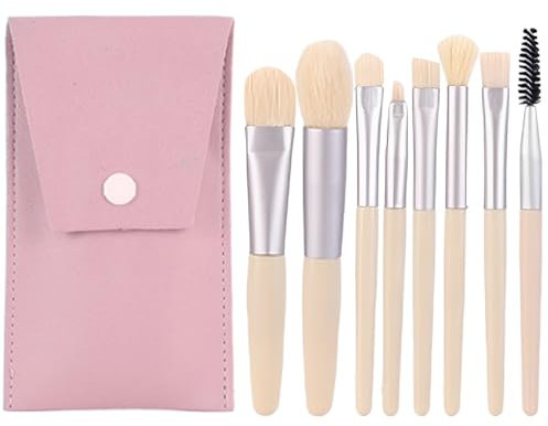 NHPY Pinceaux Maquillages Set, pinceau maquillage, Pinceau de Maquillage EyeLiner, Pour Sourcils Yeux Cil Angle Incliné ultra fin, 8 pièce