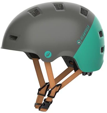 GLAMVILLA Casques de Vélo,Léger Casque de Skateboard/Scooter/Skate/BMX/Trottinette/Roller pour Les Enfants Hommes Femmes,3 Taille