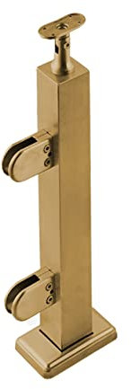 Sistema di ringhiera in vetro rustico per scale interni/esterni, balaustra con staffe, ideale per casa, giardino, terrazza, balcone, piscina e recinzioni