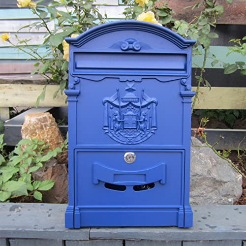 boîte aux lettres, Boîte aux lettres vintage résistante aux intempéries – Boîte aux lettres en fonte d'aluminium – Boîte aux lettres murale sécurisée et verrouillable for murs, portes, garages