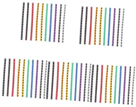 SHINEOFI 750 Stck Teiliges Clip Kabelmarkierer Bunte Digitale Zahlenmarkierung Kunststoff Kabelbeschriftung für Mm² Leitungen Wiederverwendbare Kabelkennzeichnung Geeignet für Strom Netz