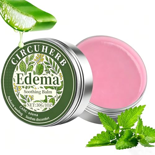 Edema Balm for Legs, Soothing Miracle Balm, Body Balms to Reduce Swelling in Feet and Legs, Var-icose V-eins Cream, Body Cream with Natural Ingredients, Vegan Skincare, 30g