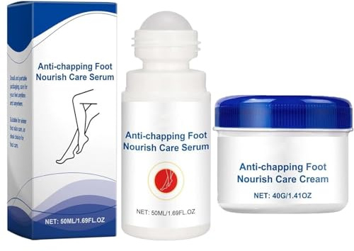 Bálsamo reparador nutritivo anti-grietas para pies, crema reparadora para talones agrietados, bálsamo para pies secos y agrietados, elimina la piel muerta y suaviza la piel seca para hidratarla (1Set)