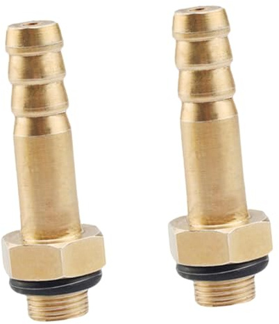 TOYANDONA Adaptador De Válvula para Estufa De Gas, Conexión Rápida para Manguera De 8-10mm, Latón Robusto 2 Piezas, Compatible Cilindro De Gas para Uso Cocina y Camping, Diseño a Prueba De Fugas