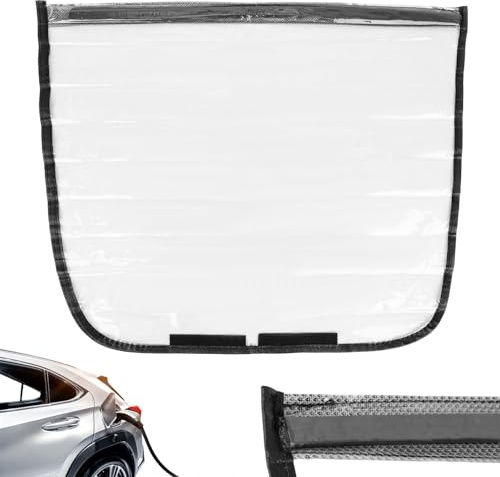 Uppgradering EV-Laddningsportsskydd, 60x50cm Vattentätt Laddpluggsskydd med Dubbel Stark Magnetremsa Anti-Lösgöring Allvädersskydd för Alla Stålkaross Elfordon