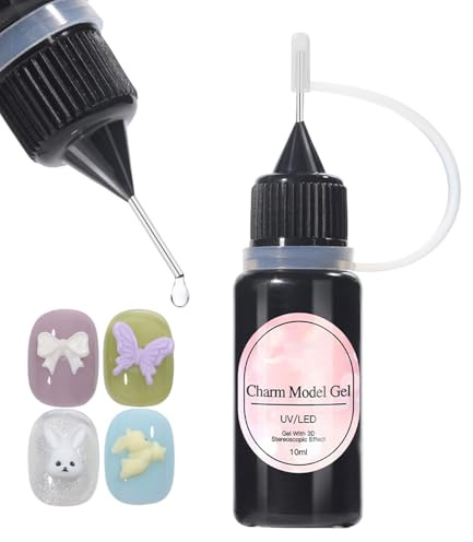 Gel de Modelage pour Ongles | 10 ML Transparent, Adhésif de Modelage à l'Effet Charmant,Gel de Sculpture pour Ongles | Pour Extensions, Peinture, Couleurs, Débutants, Salons et Boutiques Manucure avec