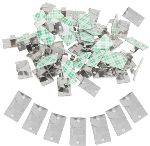 SOIMISS 50 Pezzi Organizzatori Cavi Adesivi per Elettrodomestici da Cucina, Clip Fermacavi Compatti 20X11Mm Supporto Adesivo Forte, Avvolgicavi per Scrivania e Gestione Sicura Cavi