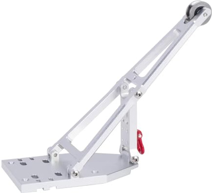 Rc Maquetas Piezas Para Axial Para Capra 1.9 Para UTB 1/10 Kit Grúa Con Cabrestante Aluminio Grúa Rescate Piezas Para Para Buggy Control Remoto(Silver)