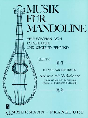 Andante mit Variationen: 6. Mandoline und Cembalo (Gitarre). (Musik für Mandoline, Band 6)