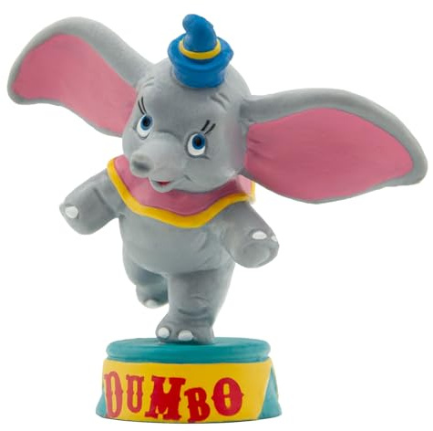 Bullyland 12436 – Leksaksfigur Walt Disney Dumbo, ca 7,1 cm, detaljerad, perfekt som en liten gåva för barn från 3 år