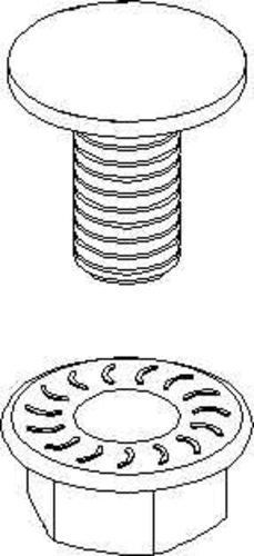 Niedax Schraube Flachrundkopf FLM 6 X 12