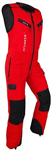 Pfanner Schnittschutz Overall Baumpfleger Klasse 1, Farbe:rot, Größe:L