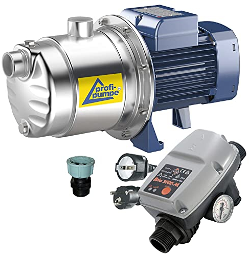 HAUSWASSERWERK HAUSWASSERAUTOMAT SELBSTANSAUGEND KREISELPUMPE PUMPE INNO-TEC LEISE ENERGIESPARSAME EDELSTAHL-Pumpe für Klarwasser Qualität aus EU-FERTIGUNG DAUERLAUF-geignet (750W mit DW BRIO® vk)