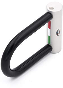 Rielda SH3, Lucchetto ad Arco in alluminio 18 mm, Riprogrammabile, 100% Made in Italy, arco in Acciaio Temprato rivestito in gomma (Bianco)