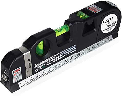Niveau à bulle, laser Mesure Polyvalent Niveau Laser Niveau à Bulle Standard Métrique Règle Laser Ruban À Mesurer 8ft/2.5M Règle