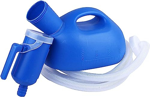 EPASHA Urinalflasche for Männer, Campingtoilette, Urinflasche, Urinalflasche for Männer, 2000 ml, Sammler mit 1,3 m Schlauch
