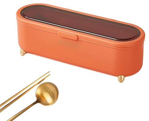 Holdes Supporto di scarico per bacchette da cucina, portaposate da cucina, bacchette, cucchiaio | Valigetta portaoggetti per bacchette, antipolvere e resistente all'usura