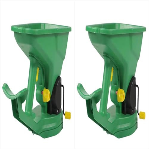2 esparcidores de semillas de mano, 1,5 L, sembradora de manivela de mano, esparcidor de semillas de césped y césped, esparcidor de semillas de césped portátil para jardín, césped, granja pequeña