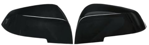 Auto Rückspiegel Abdeckung Carbon Faser Stil Schwarz Für Für X1 F20 F21 F23 F30 F36 F32 F87 E84 2012 2013 2014 2015 2016 2017 2018 Spiegelkappen Seitenspiegel Abdeckkappen(Schwarz)