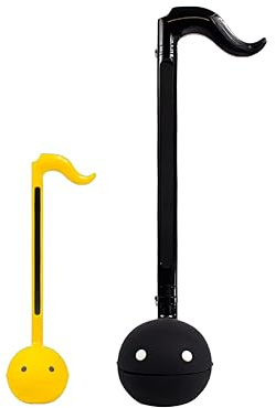 Otamatone Regular [Yellow] and Otamatone Deluxe [Black] Bundle Japanese Electronic Musical Instrument Portable Music Synthesizer Maywa Denki Award Winning Educational Fun Gift for Children Teen Adult