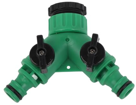 Répartiteur de Tuyau à 3 Vannes, Séparateur D'eau 3 Voies 1 Entrée 2 Sorties Adaptateur de Répartiteur de Robinet pour Machine à Laver le Jardinage, (3 Mamelon)