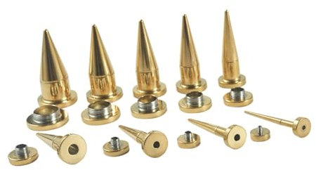 Homxi 9 PCS Herren Tunnel 2mm-10mm,Flesh Tunnel Set Edelstahl Ohrringe Tunnel 00G mit Kegel Ohrringe Tunnel Set Gold