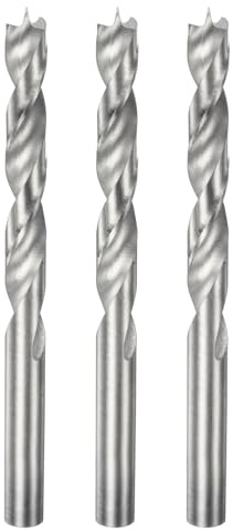 QUARKZMAN 3 Stück Brad Point Bohrer Set 10 mm Durchmesser Gerader Rund-Schaft Metrische Spiral Twist Metall Holzbohrer für Schreiner Holzbearbeitung Kunststoff Gummi