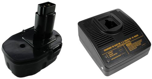 Trade-Shop Batteria caricatore rapido + batteria per attrezzi compatibile con Dewalt DC930KA DC935KA DC935KB DC935VA DC936KA DC936VA DC983KA DC983SA Offerta in set 14,4V 3000mAh