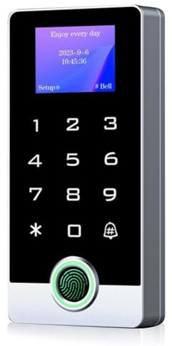 Okeeyseda Full Metal WiFi TUYA Access Control System with LED Screen Voice Fingerprint Password Stand-Alone Door Access Keypad