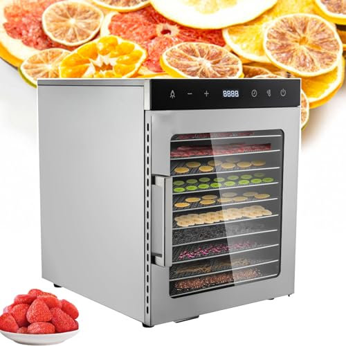 Essiccatore per alimenti Essiccatore commerciale a 10 vassoi Essiccatore per carne secca Essiccatore in acciaio inossidabile Essiccatore per alimenti Macchina per carne secca Erbe Carne Manzo Frutta