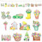APOMOONS Holz Deko Frühling 12 Stück Frühlingsdeko Deko Frühling zum Aufhängen Hängedeko Holz Anhänger Frühlingsblumen Zwerge, Tulpen für Zweige, Türen, Fenstern, Decken, Gärten, Höfen