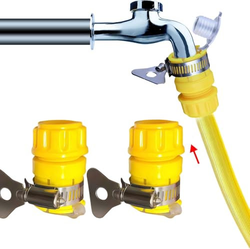 Universal Tap Connector Adapter 2 Pack for 1/2 inch Garden Hose - Indoor Kitchen Round Mixer for 14-20mm Diameter