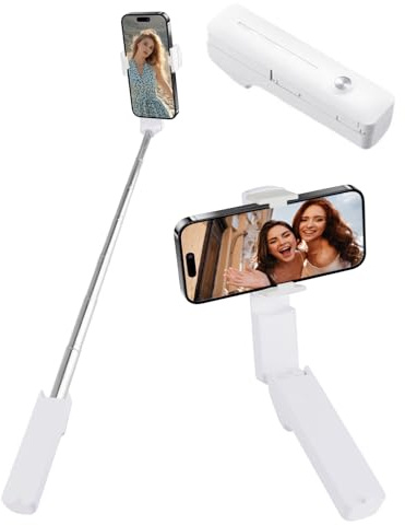 Bastone per selfie estensibile, mini bastone per selfie portatile con telecomando, compatto, per iPhone/Samsung, supporto per cellulare girevole a 360° per Vlog/registrazione video e streaming live