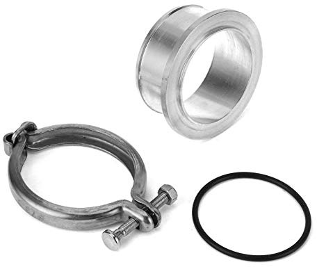 Turbo Compressor v Band Flange Clamp Kit Accessorio in alluminio ad alte prestazioni per Holset HX35 HX35W HX40W Modelli di aggiornamento Turbo