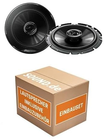just-SOUND TS-G1732i - 16cm Koaxial Lautsprecher - Einbauset für VW Polo 9N & 9N3 - Schwarz