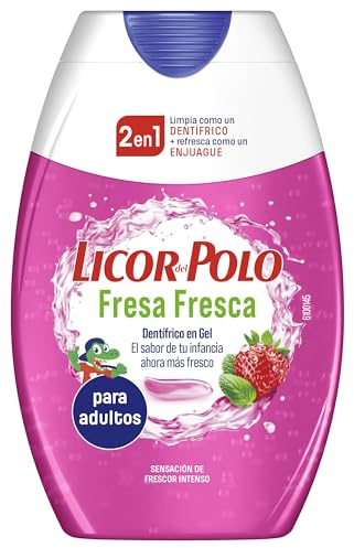 Licor del Polo - Pasta de dientes 2 en 1 - Junior +6 años Sabor Fresa - Protección completa contra las caries, sarro, placa y problemas de encías - 1 ud de 75ml