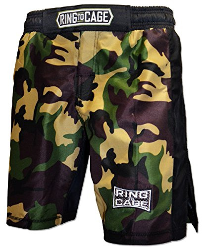 CAMO Premium MMA Training Shorts for MMA Grappling, Kids and Adult Sizes (34/36 Waist)