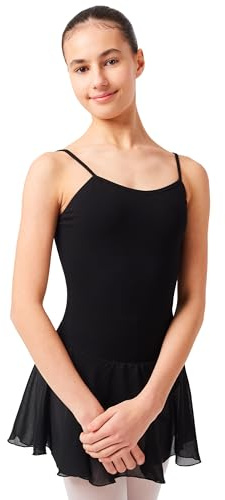 tanzmuster ® Ballettkleid Mädchen ärmellos - Maggie - aus weicher Baumwolle mit Chiffon Röckchen fürs Kinder Ballett