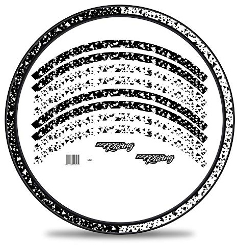 Finest Folia 16-teiliges Set Felgenrandaufkleber Sticker für Fahrrad Felgen im 2 Face Design Komplett Set für 27 29 für Rennrad Mountainbike MTB Laufrad