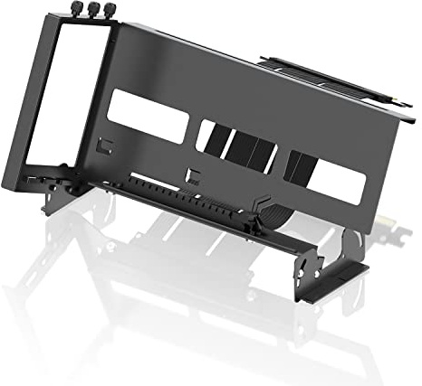 EZDIY-FAB PCIe 4.0 GPU-Halterung, Grafikkartenhalter, Multi-Winkeleinstellung, Grafikkarte, VGA-Unterstützungs-Kit mit PCIe 4.0 X16 Gen4, 17 cm, Riser-Kabel, Schwarz