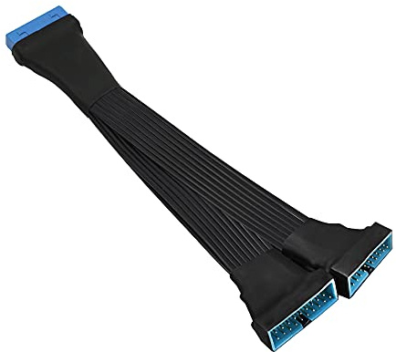 GINTOOYUN Cable de extensión USB 3.0 de 19/20 pines, divisor interno de 1 a 2 Y, adaptador de extensión interno DIY (5.9 pulgadas)