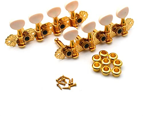 KESHUO Mandolin Tuning Keys Machine Heads Tuners Tuning Pegs For Mandolin Instrument Gold/Nickel Plated Guitar String Tuning Pegs (Color : Gold)