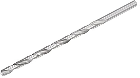 sourcing map Brocas helicoidales de 8,5 mm, vástago recto de acero de alta velocidad, broca extra larga de 200 mm de longitud para madera, plástico, aluminio
