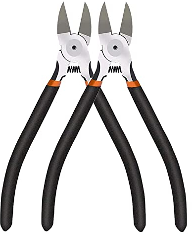 BOENFU Wire Cutters 2 Pack Flush Cutters 6 Inch Precision Side Cutter Ultra Sharp Small Wire Cutters Clippers for Crafting, Floral, Artificial Flowers, Chicken Wire, Electrical