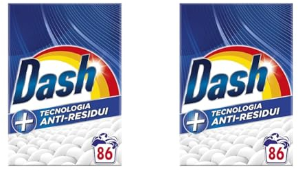 Dash Detersivo Lavatrice In Polvere, 86 Lavaggi, Tecnologia Anti-Residui, Rimuove Le Macchie, Efficace Anche A Freddo E In Cicli Brevi (Confezione da 2)