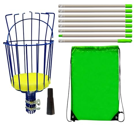 FokCalgary Fruit Picker with Basket Telescoping - Orange Picker Withtelescopic Handle,Adjustable Rustproof Fruit Picker, Tree Picker for Avocado, Pear Mango Tree, Acorn