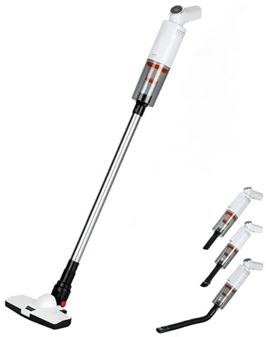 FfiMe Aspirapolvere Verticale, aspirapolvere Portatile, Interruttore Doppia velocità, Faro LED, Anallergico, Leggero e Compatto 3 in 1, per peli di Animali Domestici, tappeti, Pavimenti