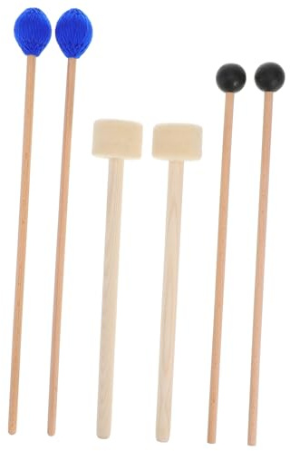 Toyvian 6stücke Schlagzeugstöcke Aus Holz Percussion-schlägel Trommel Basstrommel Pauke Glocke Übungsstöcke Musikinstrument-zubehör Für Erwachsene