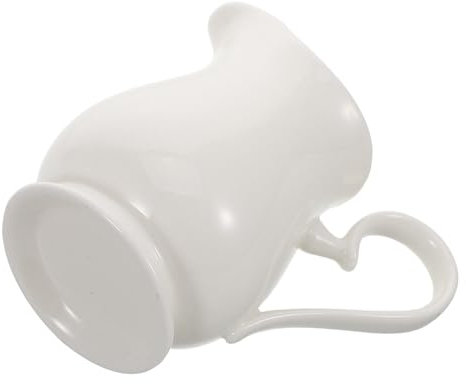 Luxshiny Pot à Lait Céramique Blanche Avec Anse Petit Pot Pour Sauces Au Lait Et Café